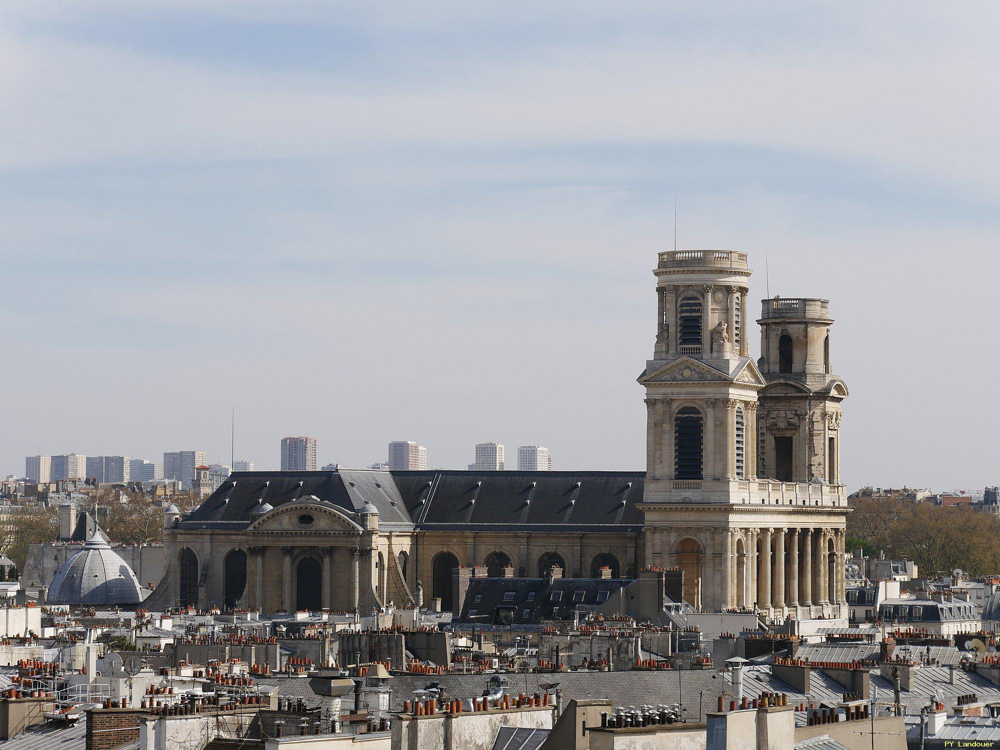 Paris vu d'en haut, glise Saint-Sulpice, 45 Rue des Saints-Pres ( de mdecine)