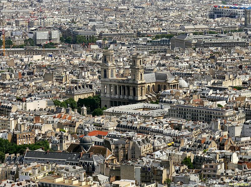 Paris vu d'en haut, glise Saint-Sulpice, tour Montparnasse