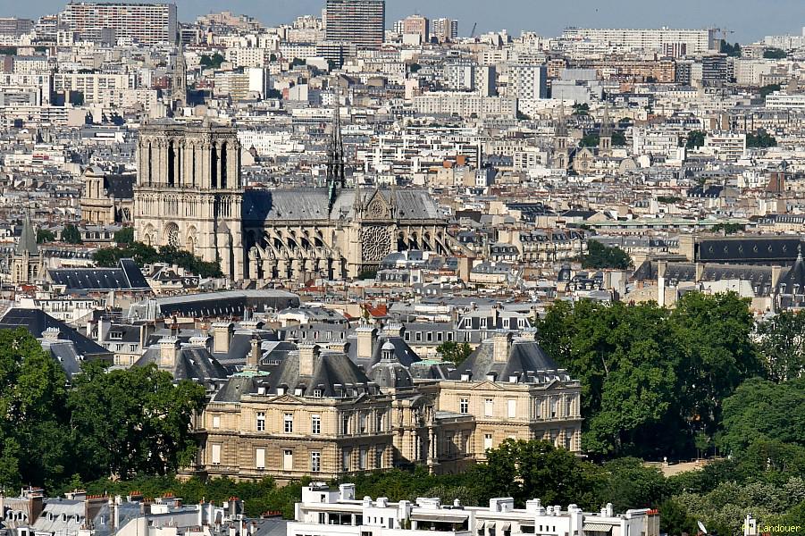 Paris vu d'en haut, Cathdrale Notre-Dame de Paris, tour Montparnasse