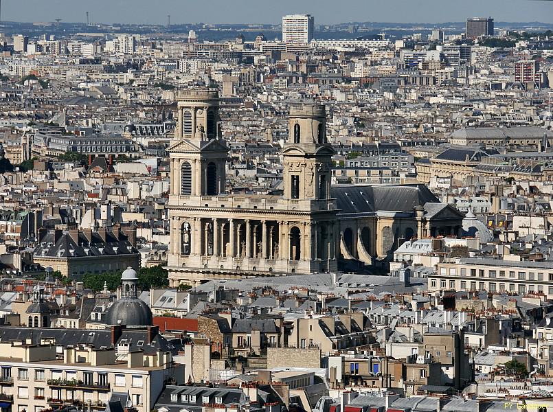 Paris vu d'en haut, glise Saint-Sulpice, tour Montparnasse