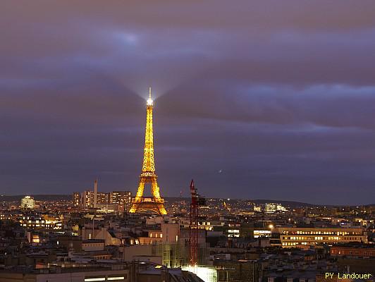 Paris vu d'en haut, Tour Eiffel, CNA de nuit