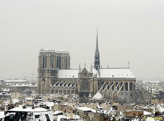 Paris vu d'en haut, Cathdrale Notre-Dame de Paris, Maison de la Mutualit