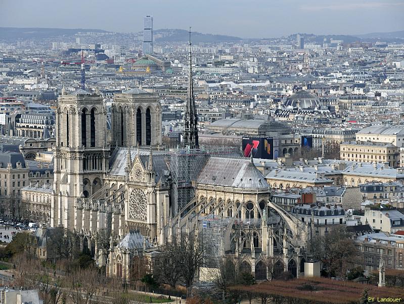 Paris vu d'en haut, Cathdrale Notre-Dame de Paris, tour Zamansky